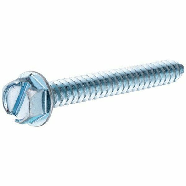 Hillman Sheet Metal Screw, #8 x 1-1/2 in, Zinc Plated Steel Hex Head Slotted Drive 70286